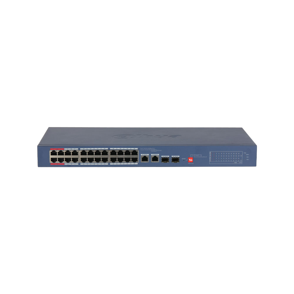 Switch PoE 24+2 puertos · 240W Dahua DH-CS4226-24ET-240-V2 - Intelix Safety