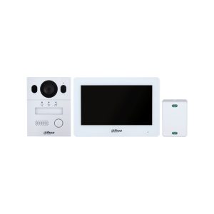 Kit de videoportero híbrido de 2 hilos KTX01 Dahua DHI-KTX01(F)/DHI-VTO2003F/DHI-VTH5123H-W-S2 - Intelix Safety