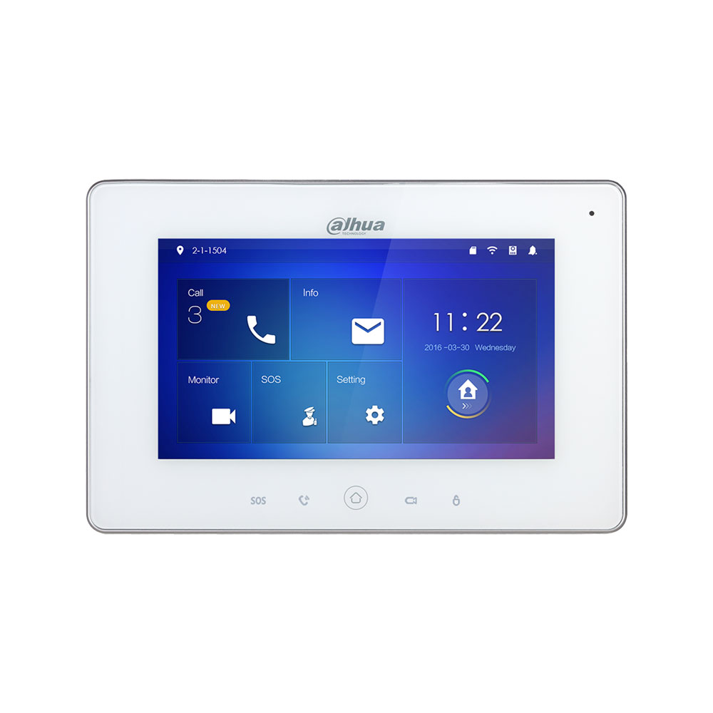 Monitor IP WiFi Pro 7" · Blanco Dahua DHI-VTH5221DW-S2 - Intelix Safety