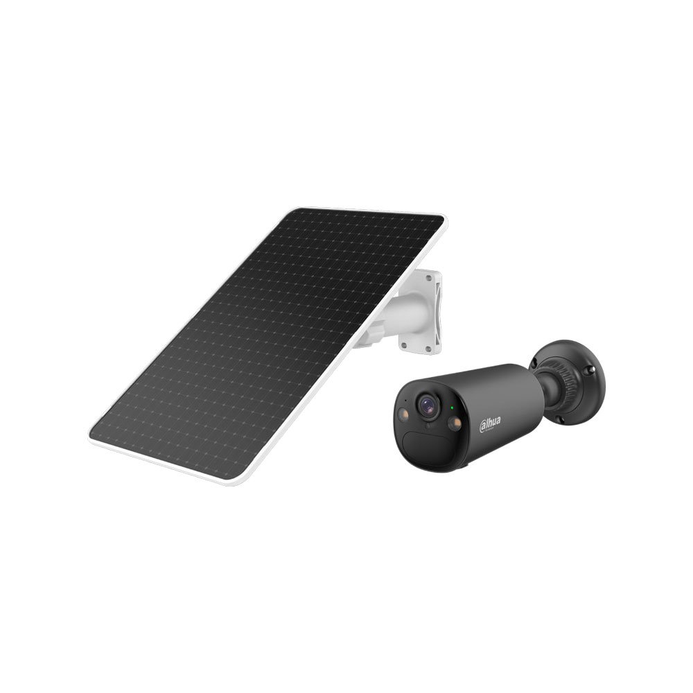 Cámara bullet WiFi 4MP batería XL y panel solar Dahua DH-KIT-EUR/IPC-BF4CP-0210B-XL-Pearl/M0508 (blanco) - Intelix Safety