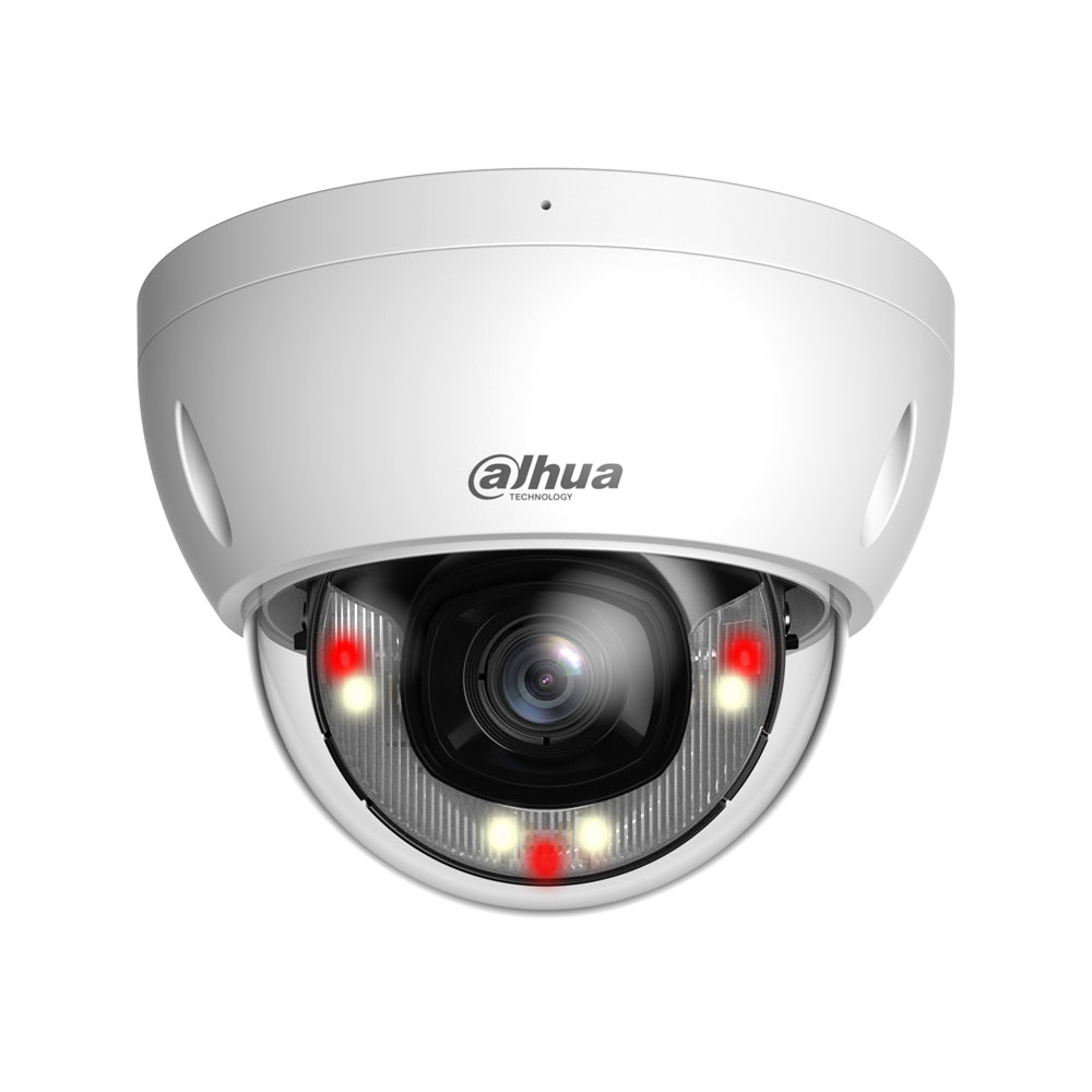 Cámara domo IP PoE antivandálica WizSense 2 Series 4MP Smart Dual Light Dahua DH-IPC-HDBW2449EP-S-IL-0360B - Intelix Safety