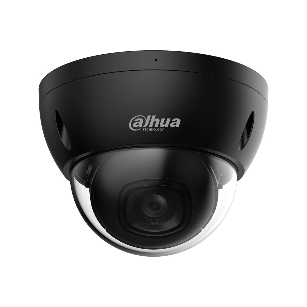 Cámara domo IP PoE antivandálica WizSense 2 Series 4MP negra Dahua DH-IPC-HDBW2441E-S-BLACK - Intelix Safety