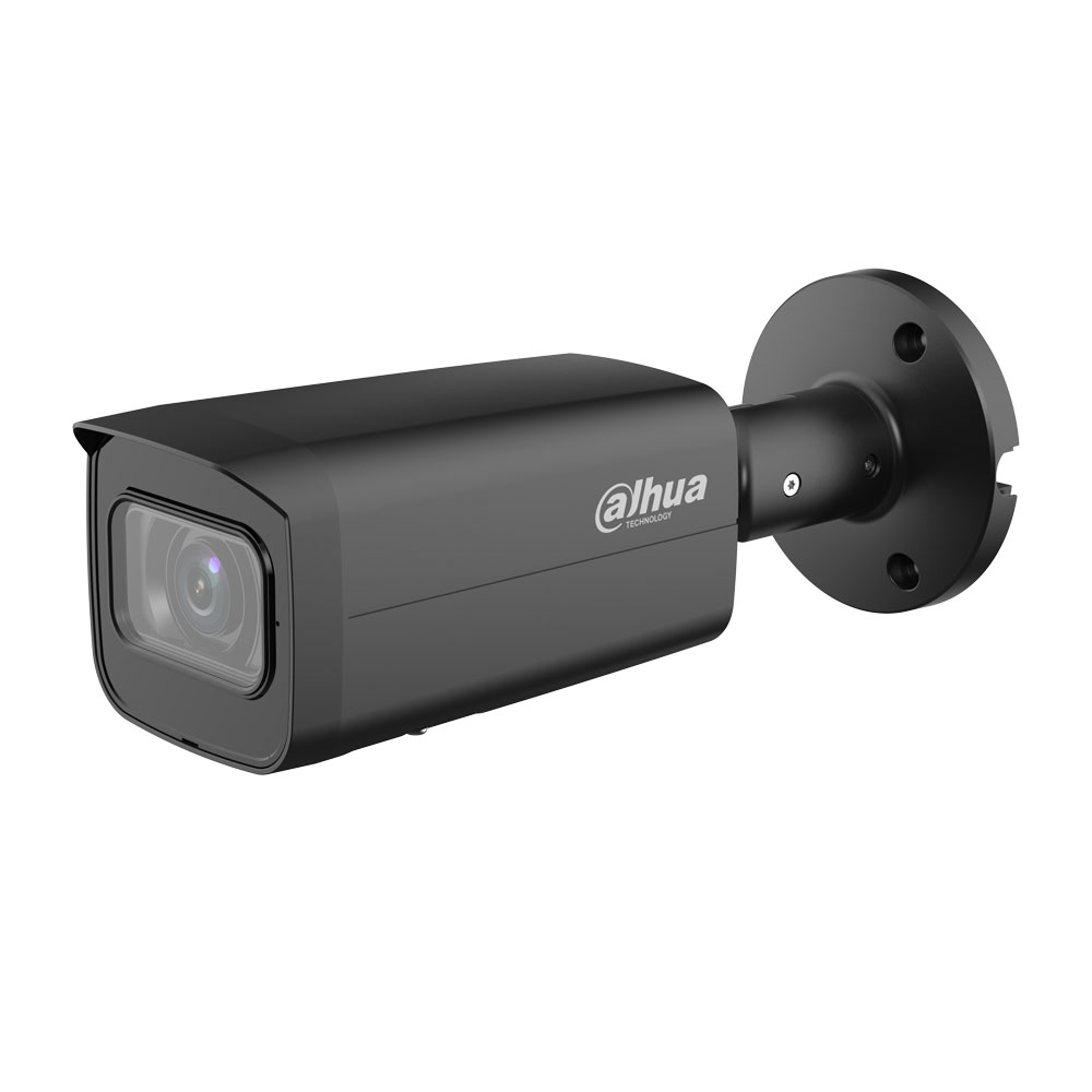 Cámara bullet IP PoE WizSense 2 Series 4MP varifocal motorizada negra Dahua DH-IPC-HFW2441TP-ZS-27135-B - Intelix Safety