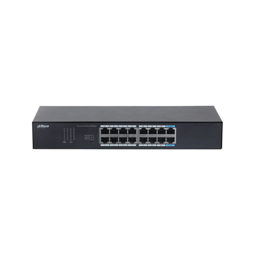 Switch Gigabit 16 puertos no gestionable Dahua DH-S3016-16GT