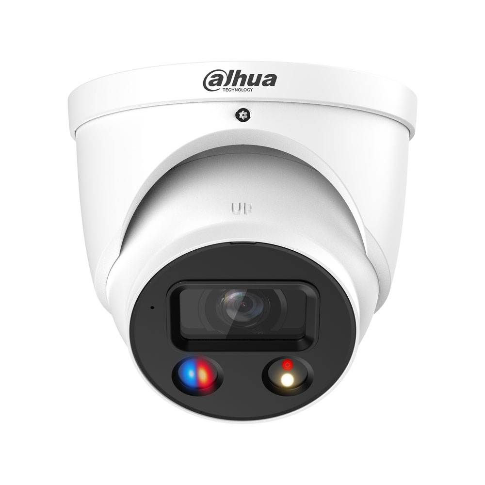 Cámara minidomo IP PoE WizSense 3 Series 5MP disuasión activa Dahua DH-IPC-HDW3549HP-AS-PV-0280B-S5 - Intelix Safety