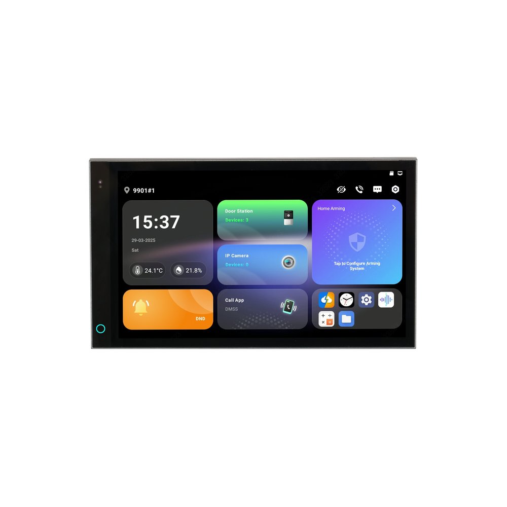 Monitor y panel de control IP Dahua Ultra de 7" con Android 14, 2 hilos, WiFi y PoE DHI-SCP3022A-B-S — vista oficial 2